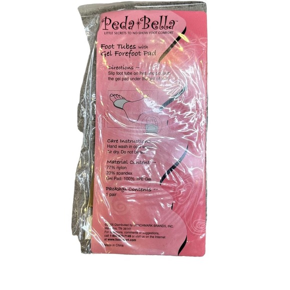 Peda Bella Foot Tube No Show Foot Comfort Gel Foot Pad Nude NWT - Picture 1 of 4
